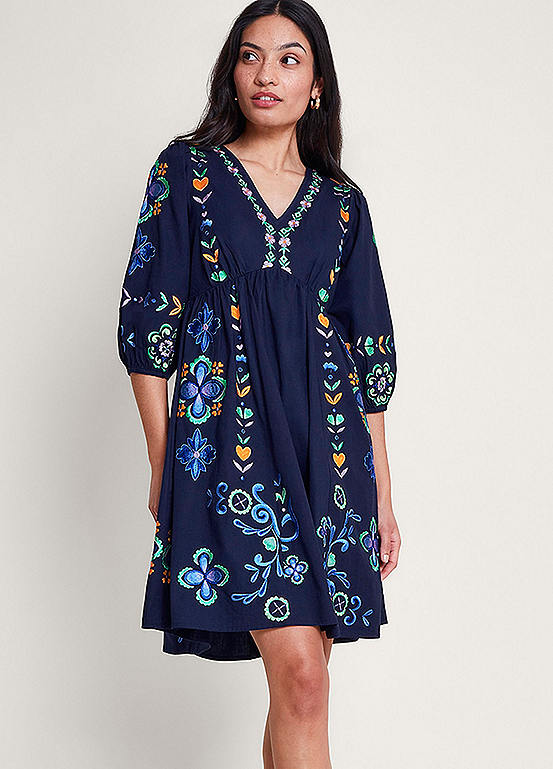 Monsoon Eden Embroidered Dress | Freemans