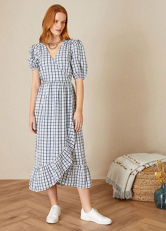 Monsoon Gingham Wrap Dolly Dress Freemans 