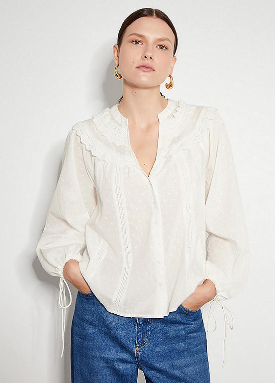 #618 NYLA BLOUSE (NAVY)