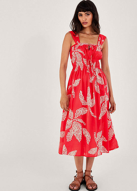 Monsoon Palm Spot Print Midi Sundress | Freemans