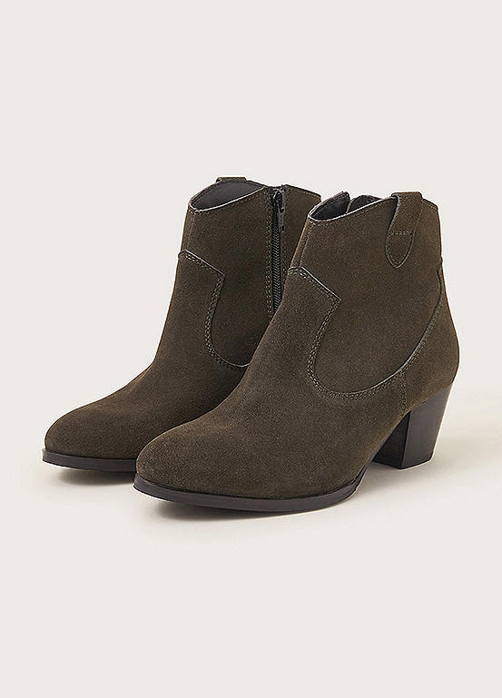 Monsoon Suede Cowboy Ankle Boots Freemans