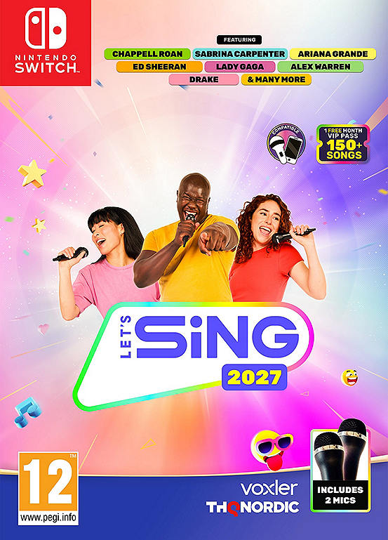 Nintendo Switch Let’s Sing 2027 - 2 Mic Bundle (12+) | Freemans