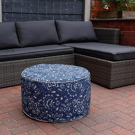 Outdoor Hampton Pouffe Ottoman Freemans