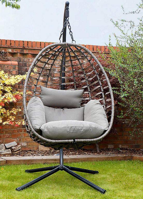 Outdoor Rattan Hanging Egg Chair Freemans