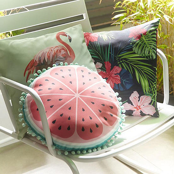 tropical print outdoor seat cushions