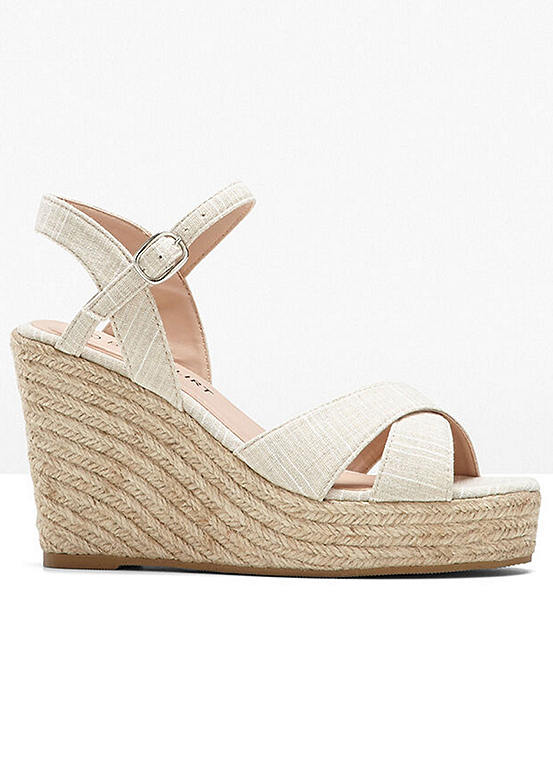 Peep-Toe Wedge Sandals by bonprix | Freemans