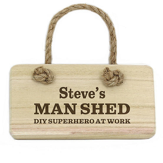 Personalised Man Shed Wooden Sign