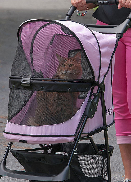 Pet Gear Happy Trails NoZip Stroller Pink Diamond Freemans