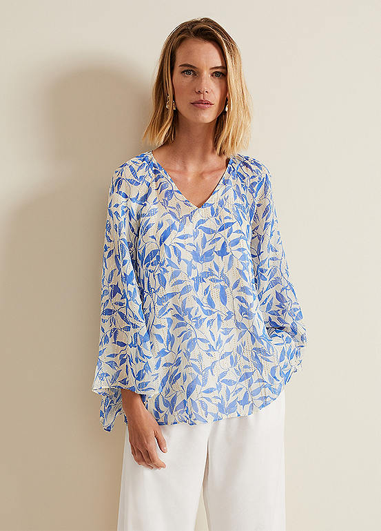 Phase Eight Simi Leaf Filcoupe Blouse | Freemans