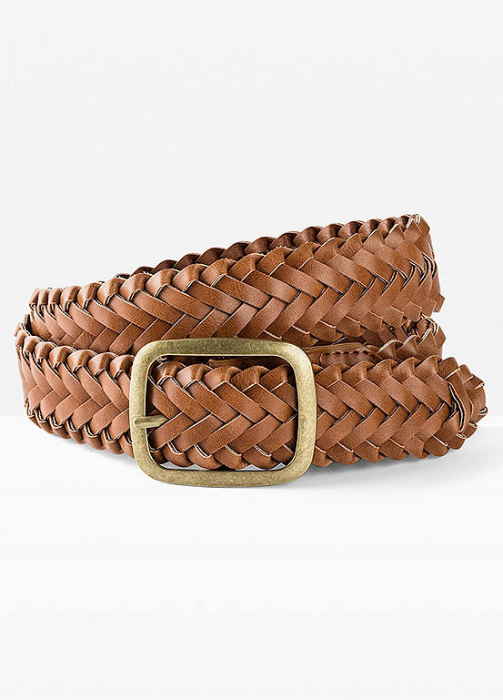 Plaited Faux Leather Belt by bonprix Freemans