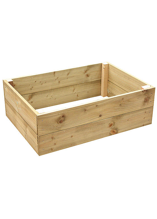 Pressure Treated Rectangular Raised Planting Bed Freemans