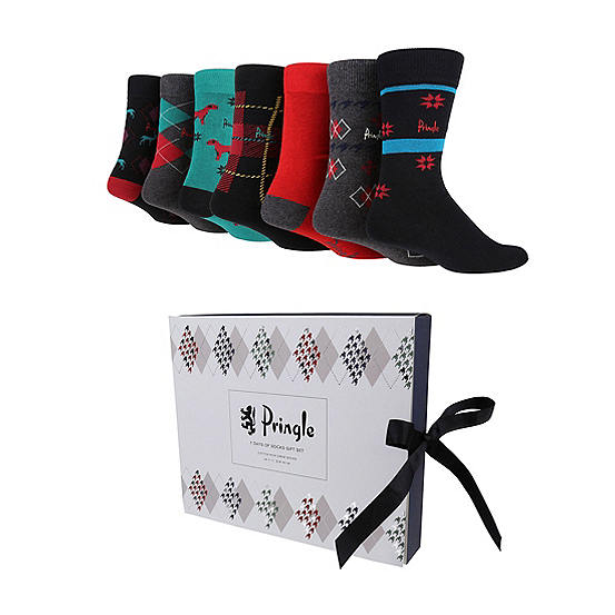 Pringle Pack of 7 Sock Gift Box Freemans