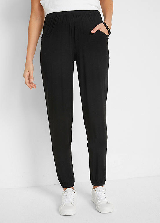 pull on jersey trousers