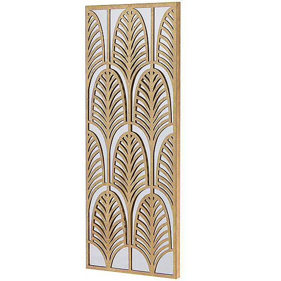 Rectangular Gold Metal Mirrored Wall Art Freemans