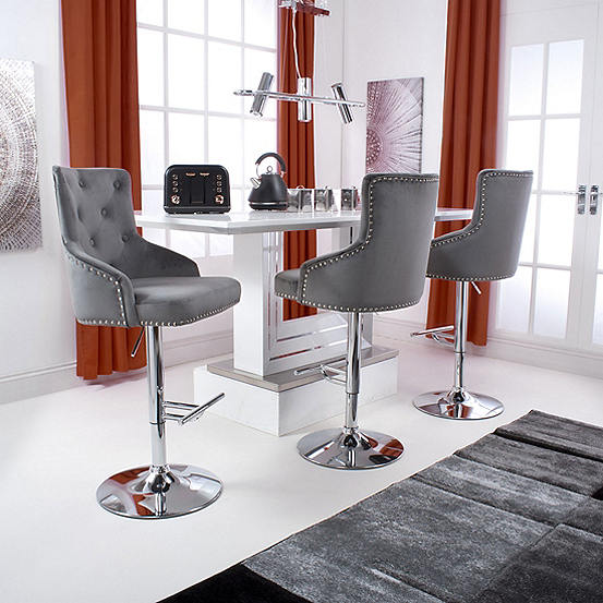 Rocco Brushed Velvet Bar Stool Freemans