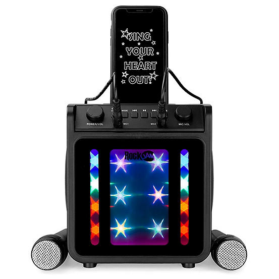 RockJam SingCube Rechargeable Bluetooth Karaoke Machine with Two