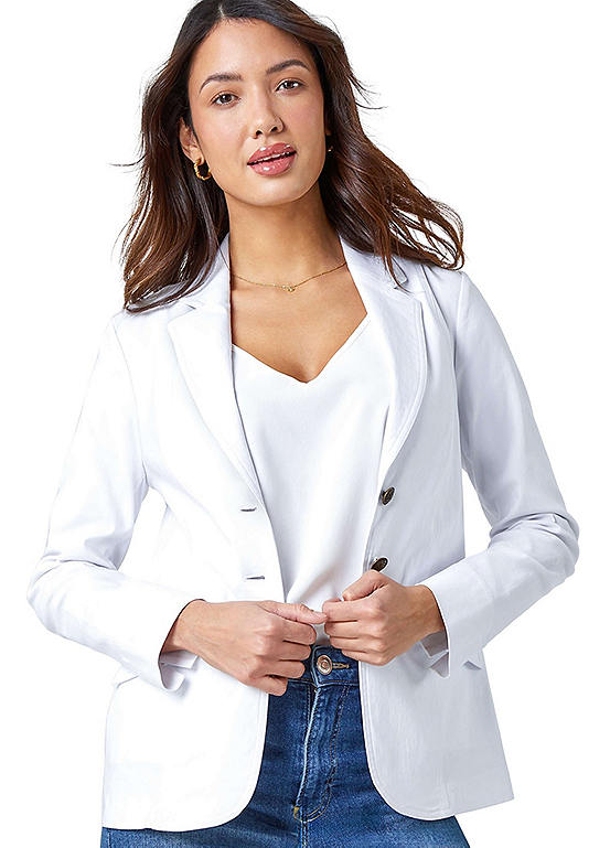 Roman Stretch Button Detail Blazer | Freemans