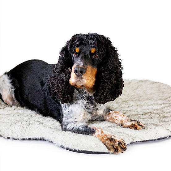 Rosewood Faux Fur Orthopaedic Dog Rug Bed Freemans