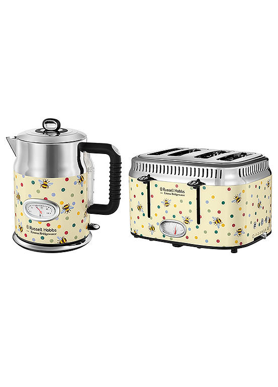 Russell Hobbs Emma Bridgewater Polka Dot & Bumble Bee Kettle & 4 Slice