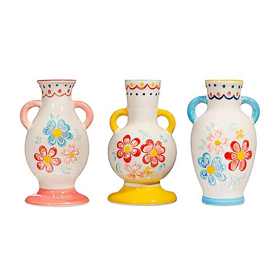 Sass & Belle Folk Floral Small Vase Assorted