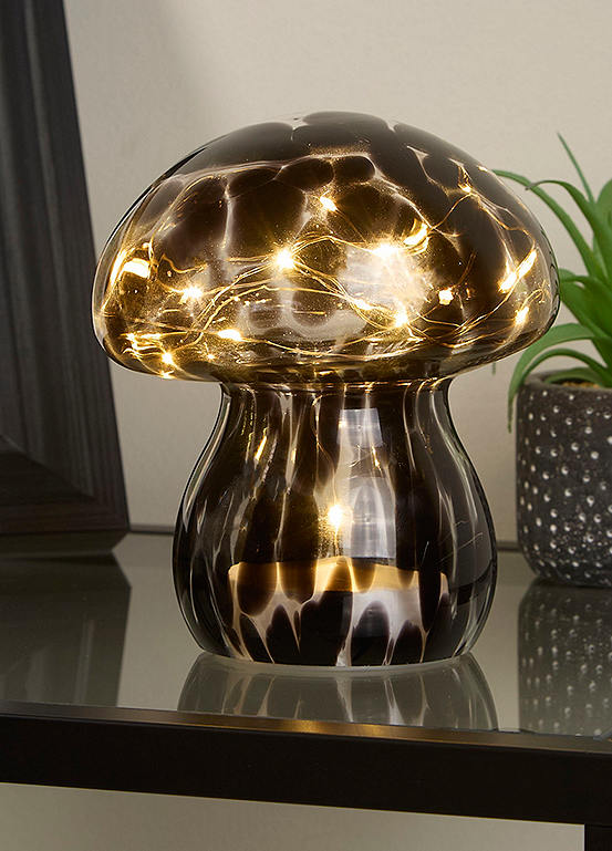 Searchlight Black Confetti LED Mushroom Lamp | Freemans