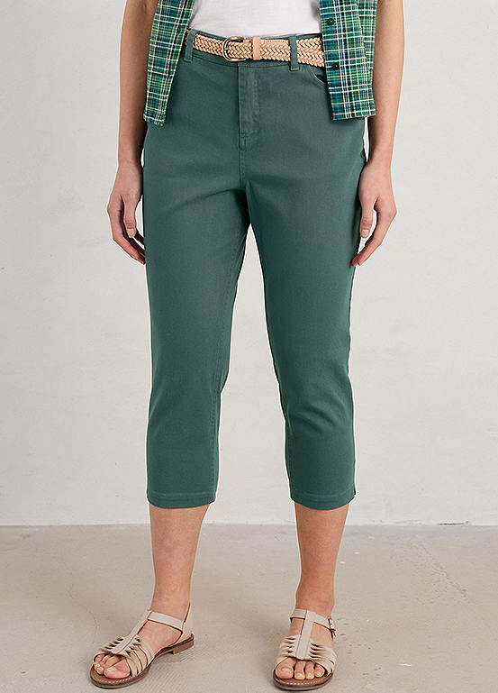 Pantalon Capri Lee Pour Femme - Taille 30, Délavage, Slim (Occasion Très Bon état)