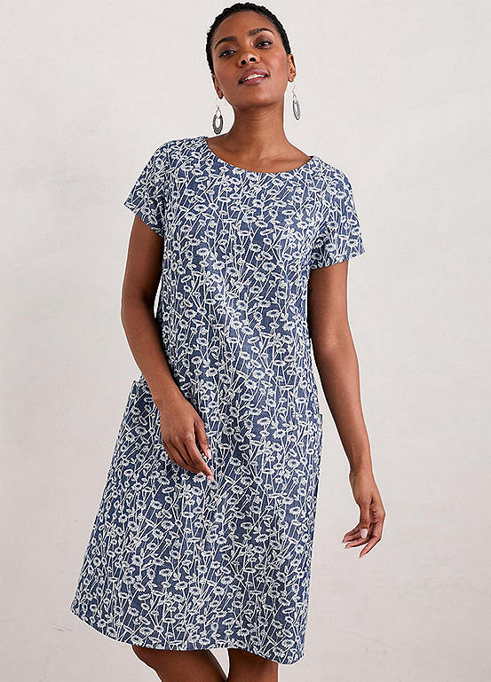 Seasalt Cornwall Blue Fernbank Chambray Dress | Freemans