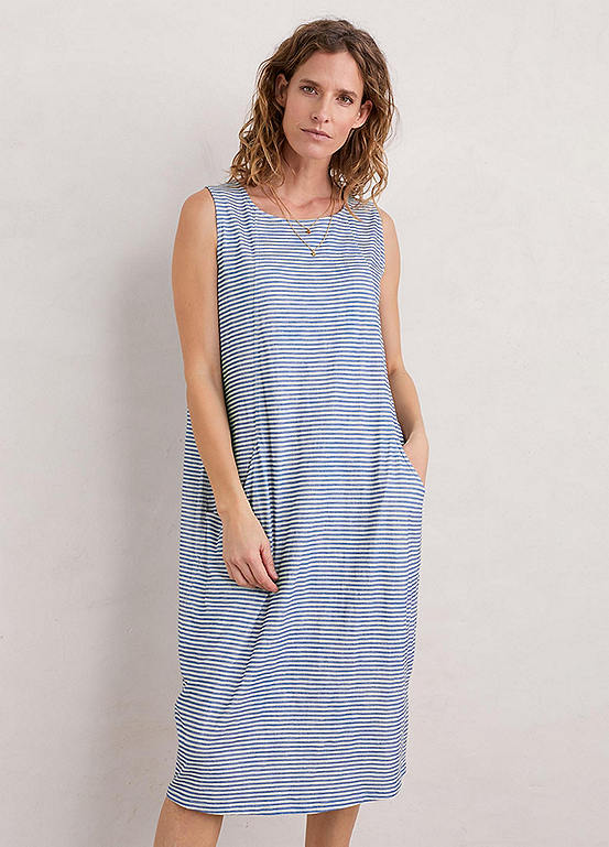 Seasalt Cornwall Blue Halldrine Jersey Dress | Freemans