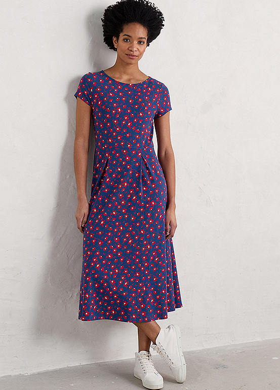 Seasalt Cornwall Blue Wild Bouquet Dress | Freemans