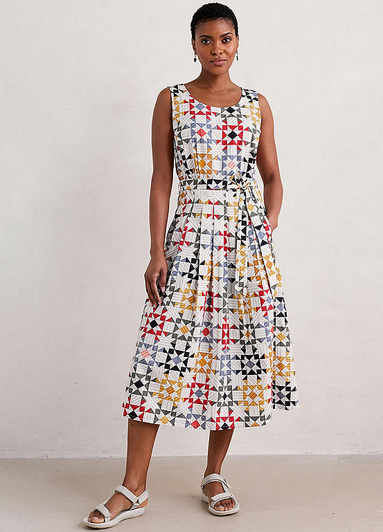 Seasalt Cornwall Multi Belle Fit & Flare Midi Dress | Freemans