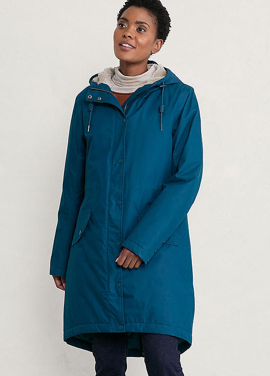Seasalt Cornwall Plant Hunter 2 Waterproof Coat Teal Freemans
