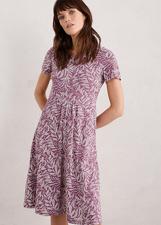 Seasalt Cornwall Purple Enor Fit-&-Flare Dress | Freemans