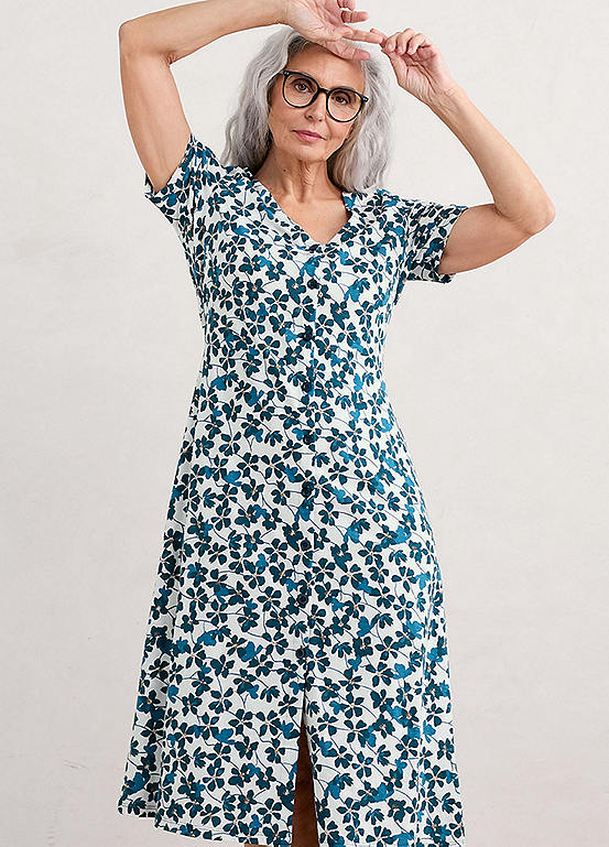 Seasalt Cornwall Teal Lilian Dress | Freemans