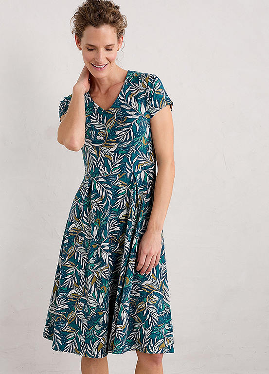 Seasalt Cornwall Teal Pier View Dress | Freemans