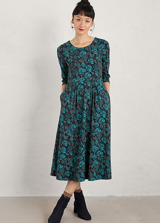 Seasalt Cornwall Teal Veronica Midi Dress | Freemans