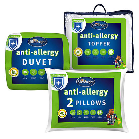 Silentnight Anti Allergy Duvet Mattress Protector Pillow Bundle