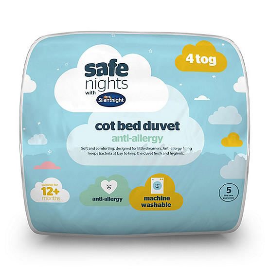 Silentnight Safe Nights Anti Allergy 4 Tog Cot Bed Duvet