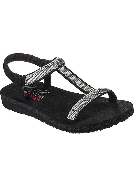 grieta Indiferencia Especificado Skechers Cali® Meditation Bead Please Black Sandals | Freemans