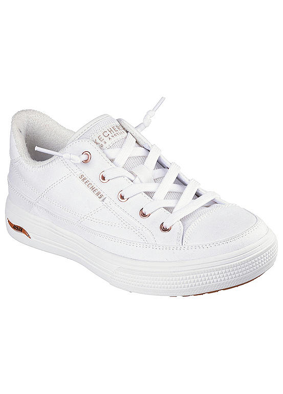 Skechers white arch fit arcade meet ya there trainers freemans