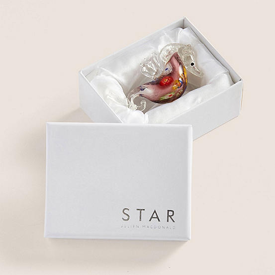 STAR by Julien Macdonald Glass Objet Seahorse Freemans