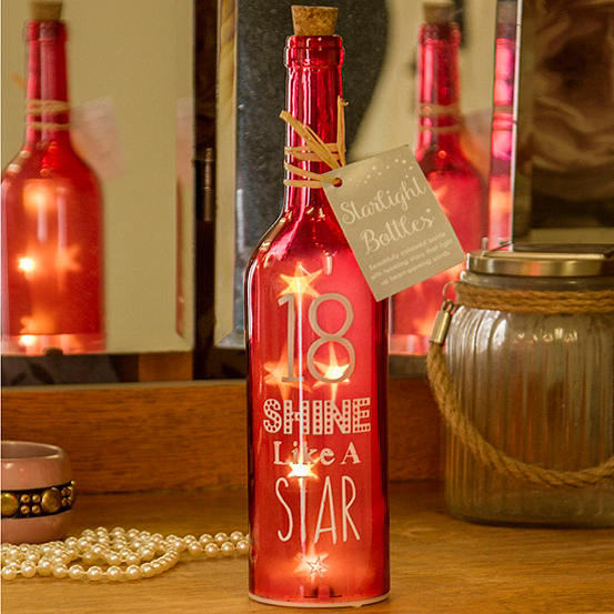 batteries not included approx 28x7.5cms 18th birthday shine like a star light up bottle 