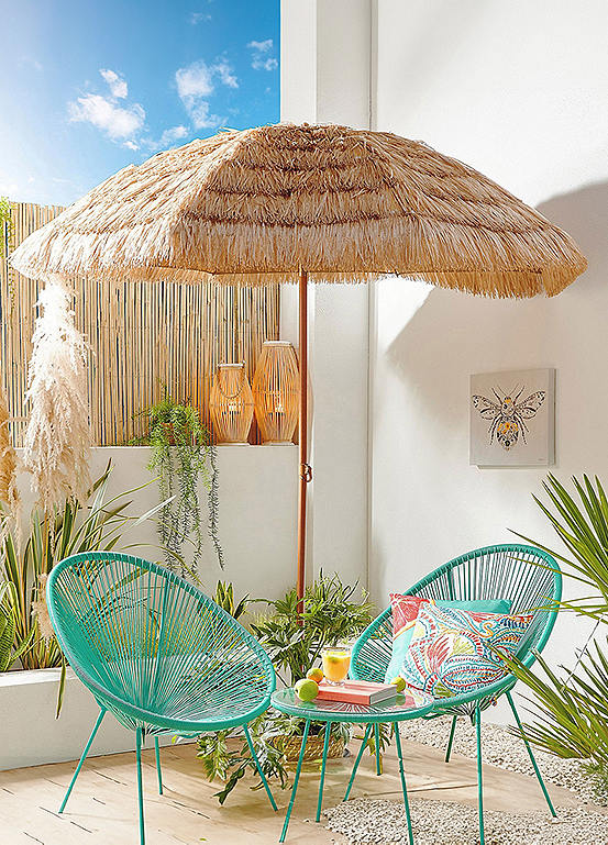 Straw Garden Parasol Freemans