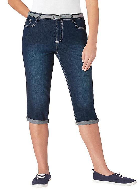 stretch capri jeans