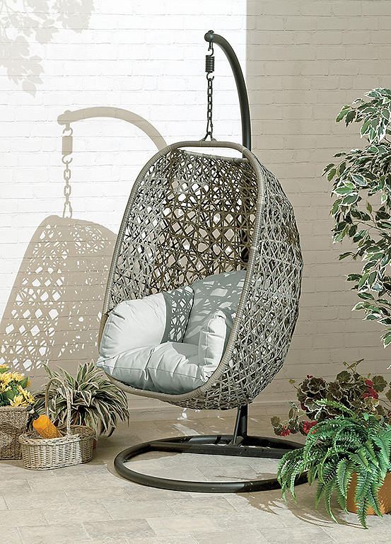 brampton rattan style double cocoon hanging chair