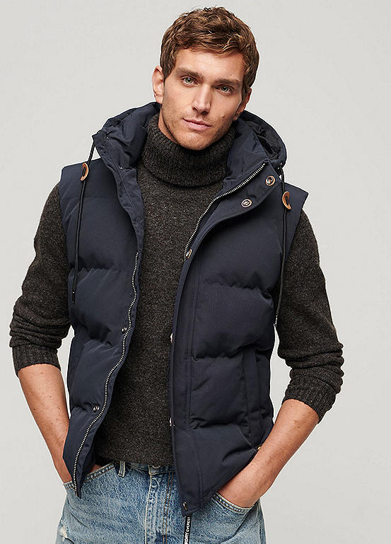 Superdry Hooded Everest Puffer Gilet | Freemans