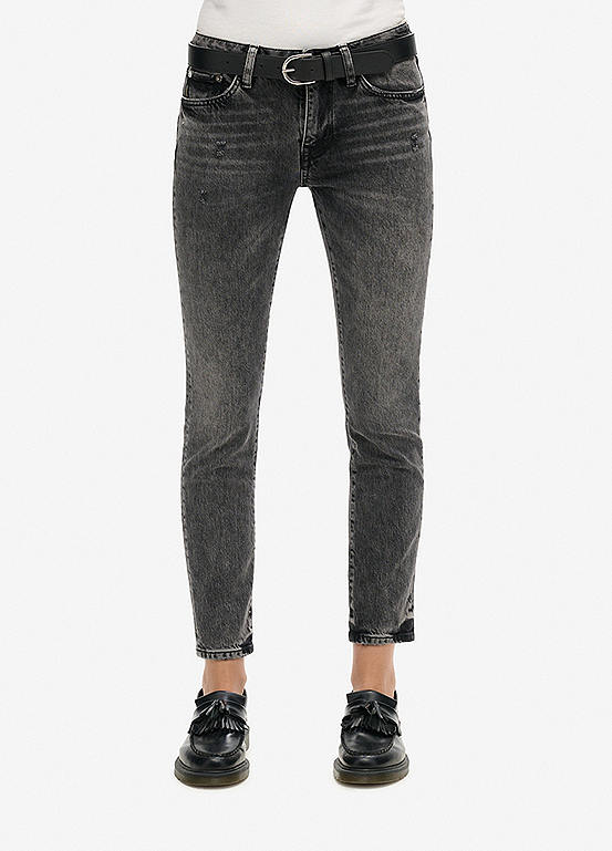 Superdry Damen Vintage Mid Rise Slim Jeans-Shorts – Denim Shorts Im Retro-Style