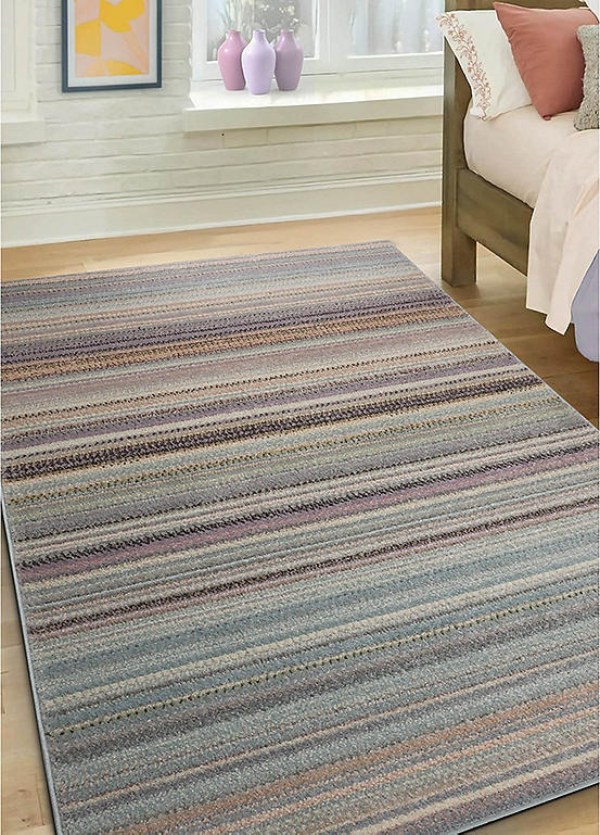 Pastel Multicolor Rug The Homemaker Rugs Collection Echo Pastel Stripe Rug | Freemans