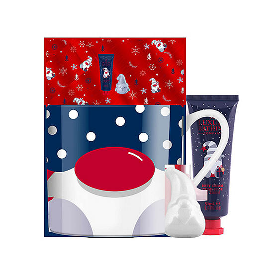 The Luxury Bathing Company Cocoa Swirls Gonk Cosy Mug Gift Set Freemans