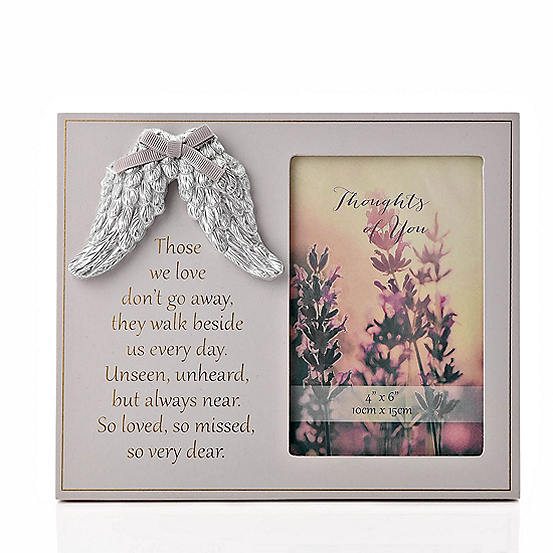 Thoughts of You Angel Wings Photo Frame 4 x 6 inch