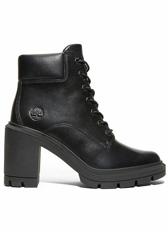 Timberland Black Leather Lace-Up Boots